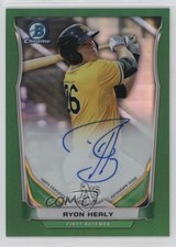 2014 Bowman Chrome Prospect Green Refractor 65/75 Ryon Healy #BCAP-RH Auto h7i