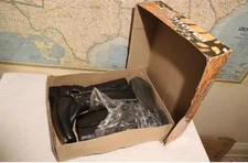 Monarca Cowboy Boots Mens 10 Black Leather Made In Mexico Square Toe