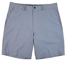 PGA Tour Golf Shorts Check Print Tradewinds Gray Stretch 9 Inseam Mens 36W NWOT