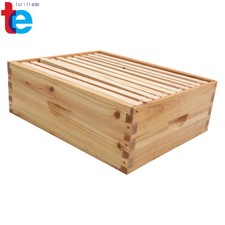 10 Frame Medium Super Box Includes Beehive Frames and Waxed Foundation Sheets