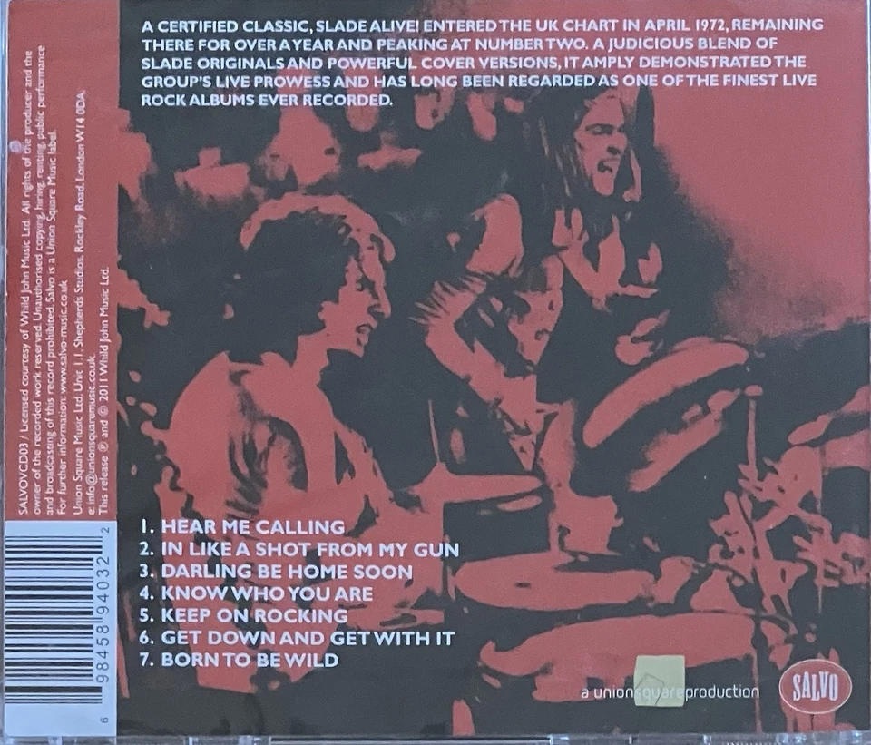 Slade Alive! by Slade (CD, 2011) *classic Slade Live. Foto 2 de 2