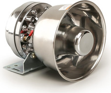 200 Watt High-performance Pa Siren Horn Speaker Silver Steel 8 Ohms 125-135