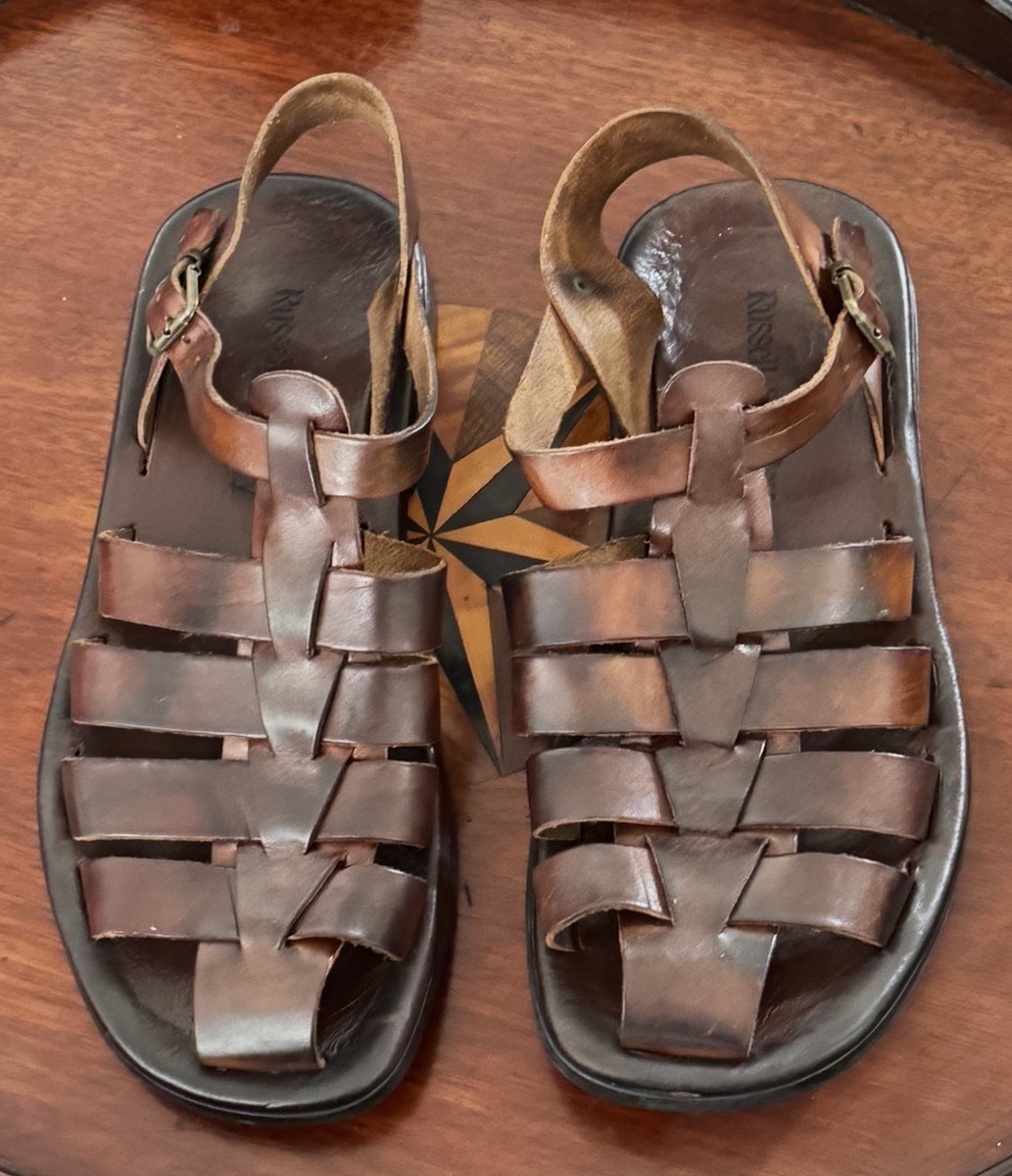 Rare Russell Bromley Men's Leather Sandals Brown EU42 UK Made
