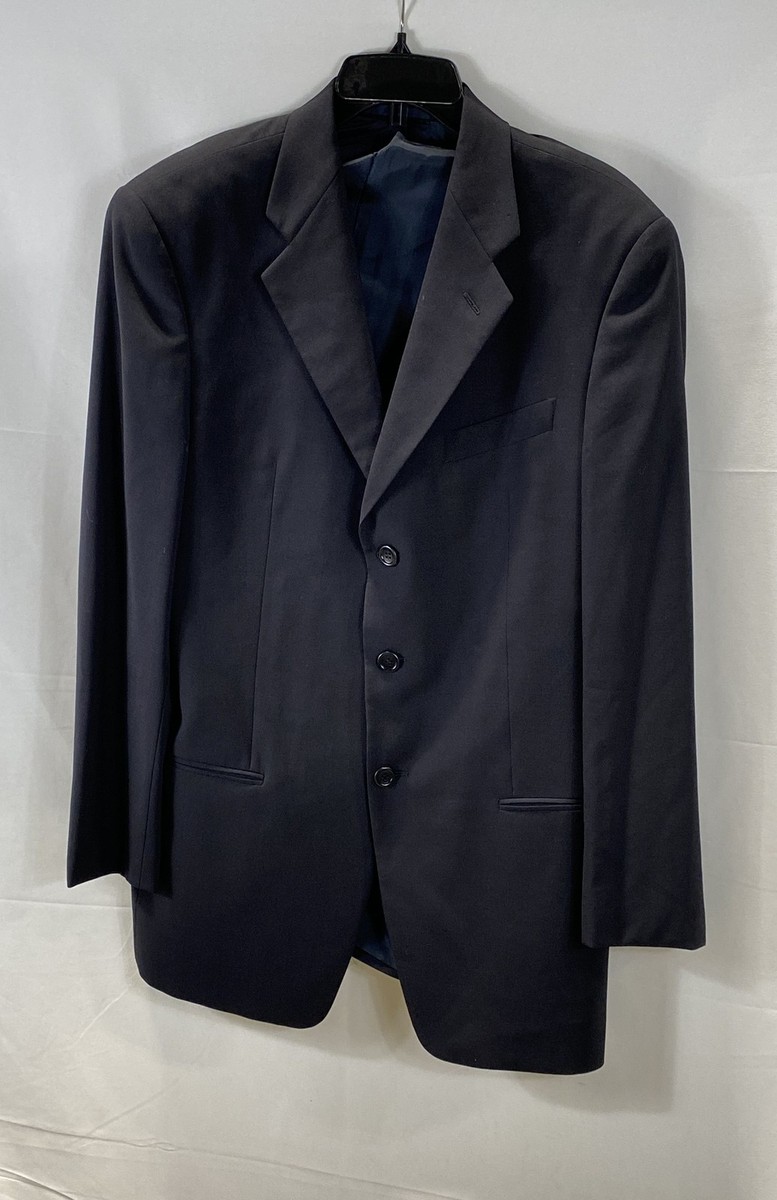 Armani Collezioni Men's Black Wool 3 Button Sport Coat Blazer