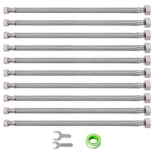 10-Pack SUNGATOR 24" Faucet Supply Lines, 3/8" Comp x 1/2" F, CUPC/NSF