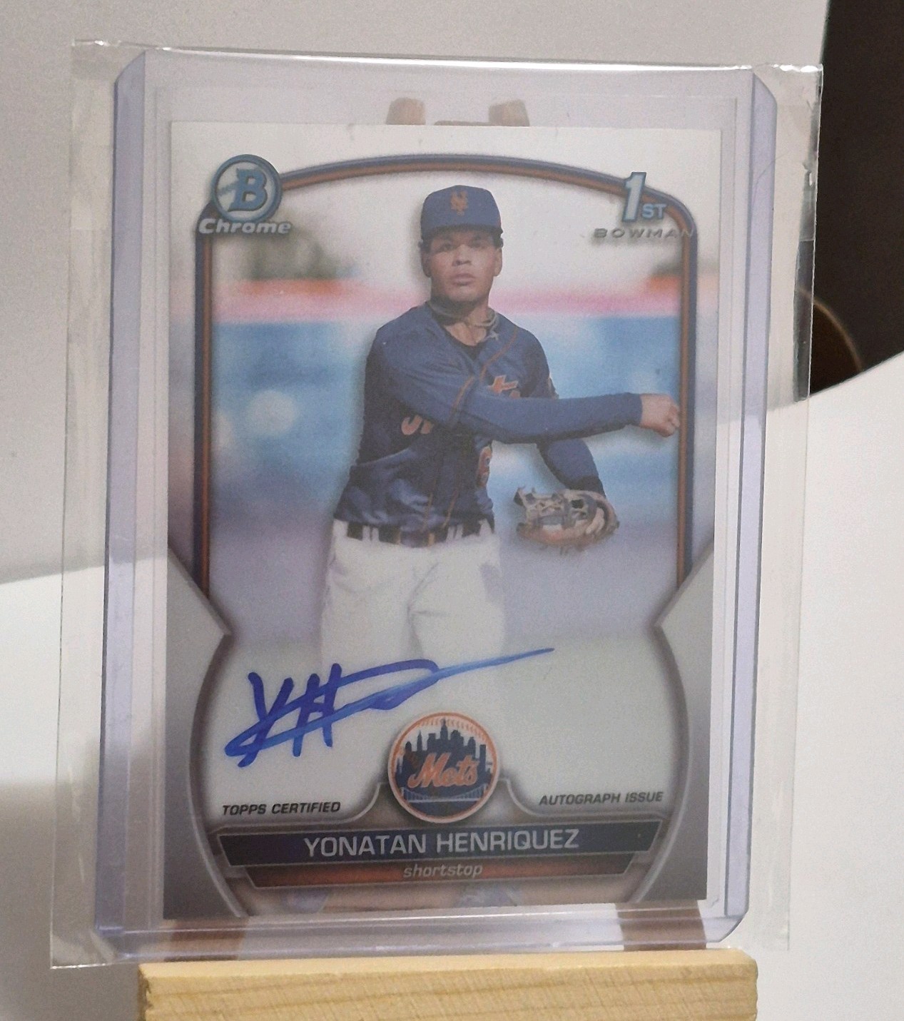 2023 Bowman Chrome Prospects Autograph Yonatan Henriquez #CPA-YHE Mets