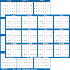 18" X 24" Swiftglimpse 2026 Wall Calendar Erasable Large Wet  Dry Erase Laminat