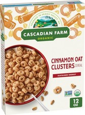 Organic Cinnamon Oat Clusters Cereal, Non-GMO, 15 oz Made with Whole Grain