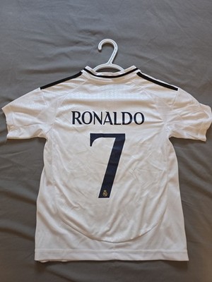 Real Madrid Ronaldo #7 Youth Jersey White US 22 Kids Soccer Shirt