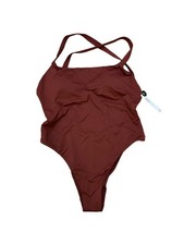 Victoria's Secret Swim One Piece Swimsuit Large Maroon Crossback Cheeky New