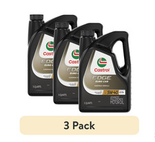 Ships Free - 3 Pack Castrol EDGE 5W-40 Advanced Full Synthetic Engine Oil 5QT 22.22 per gallon
