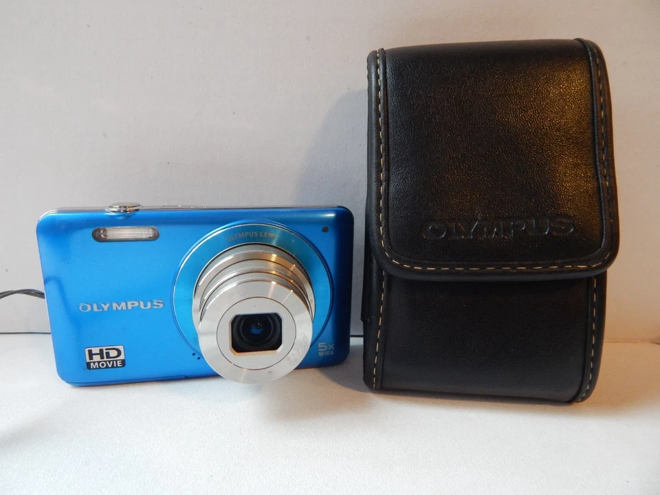 Olympus VG-120 Blue digital camera 14 MP 5x wide-angle lens, HD  tested. - Image 2 of 4