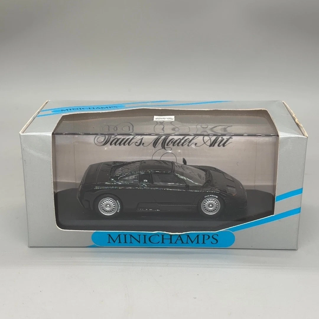 Minichamps 1/43 - Bugatti EB110 Noire | Miniature Résine, état Neuf, Boîte Vitrine