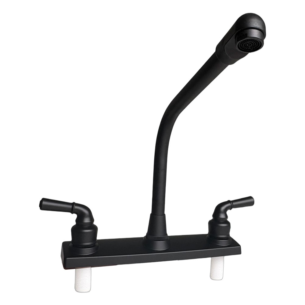 360&deg; Black Kitchen Faucet Swivel Double Handle Sink Pull Down Sprayer Mixer Tap