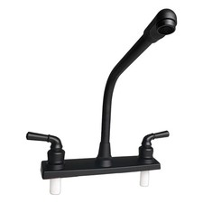 360 Black Kitchen Faucet Swivel Double Handle Sink Pull Down Sprayer Mixer Tap