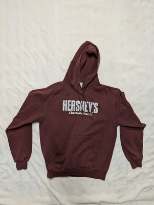 Hershey's Chocolate World Hoodie Brown Sweatshirt Pullover Souvenir Medium