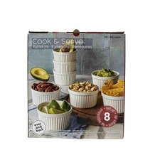 Cook & Serve Over and Back 8-Piece Ramikin Set, White, 10 oz.
