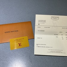 original louis vuitton New York folder receipt CARD for SIDE TRUNK BAG 4350
