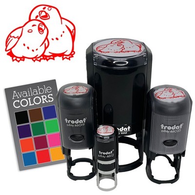 Lovebirds Cuddling Snuggling Together Love Affection Self-Inking Rubber Stamp