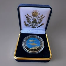 U S Navy Nuclear Submarine Warfare The Silent Service Coin with velvet case