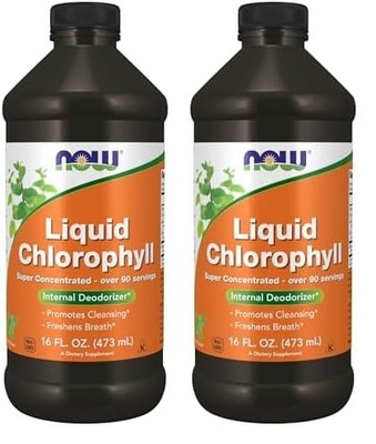 NOW Supplements, Liquid Chlorophyll, Super Concentrated, 16 Fl Oz (Pack of 2) 