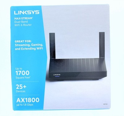 LINKSYS Max-Stream Dual-Band Wi-Fi Router (AX1800)