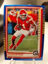 2025 Donruss Optic #123 Xavier Worthy Blue #/249