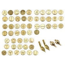 56 Pieces Wood Burning Tip Letter Wood Burning Tip Set Including Alphabet9179