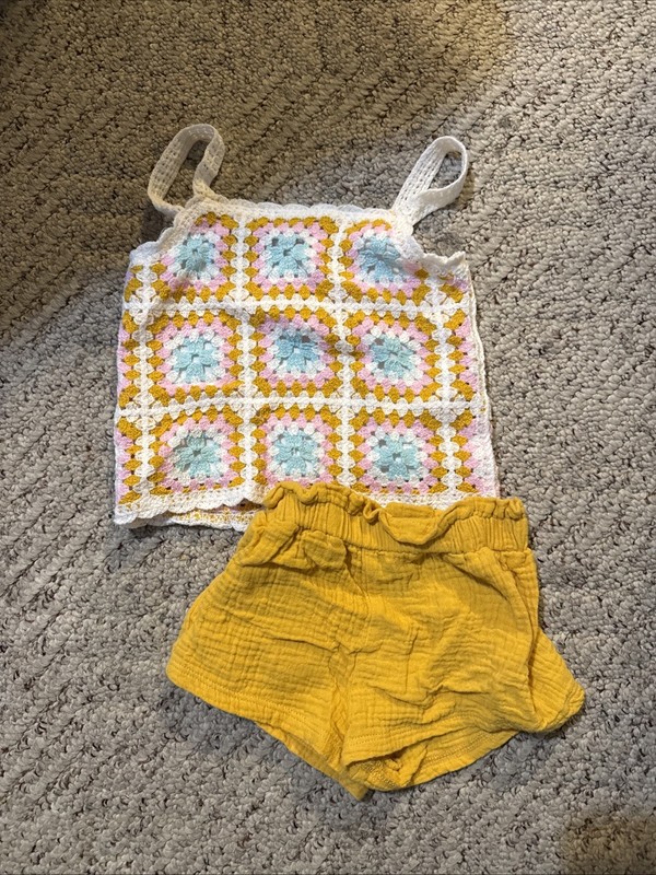 Rare Editions Two Piece Girls Knit 12 Month Set