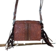 Fringe Western Crossbody Bag Brown
