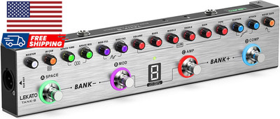 Bass Multi Effects Pedal Bass Effects Pedal with 36 Presets Editable 4 Modu...
