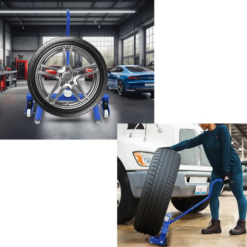 500 LBS Capacity Tire Dolly Wheel Dolly Truck Tire Wheel Dolly Heavy Duty Cart - Foto 4 di 6