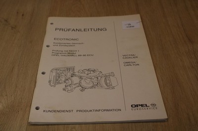 Opel Catlton Cavalier Prüfanleitung Ecotronic 93283 Tech 1 1991 xb11830