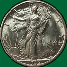 1942-S Walking Liberty Half Dollar Brilliant Uncirculated BU Coin #38725