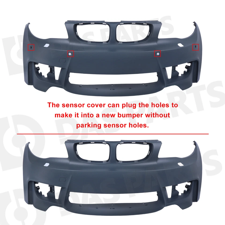 1M Style Front Bumper Fog Lamps Grille For 08-13 BMW E82 E88 1 Series 128i 135i Foto 3 de 4