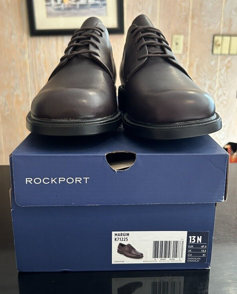 Rockport Men's Margin Oxford K71225- Brown- Size 13 N