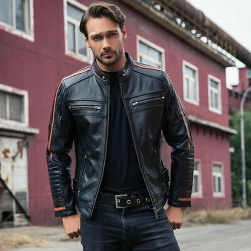 NOORA Mens Motorcycle Racer Black 