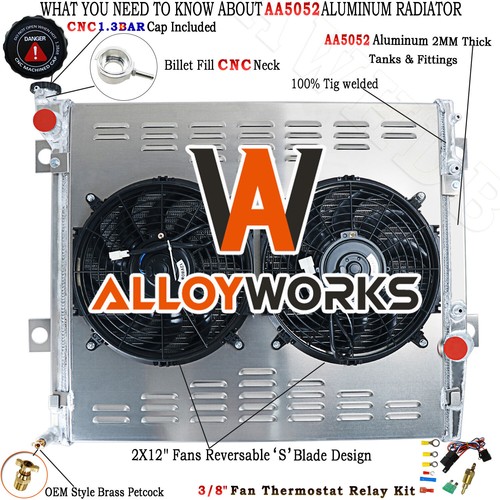 3 Rows Radiator Shroud Fan For 2003-2009 Toyota 4Runner/Lexus GX470 V8 4.7L AT - Picture 1 of 11