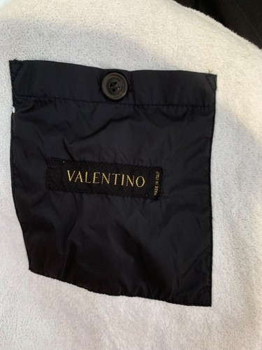Valentino Y2K 90s black bomber jacket L VGC lightweight athleisure towelling - Picture 12 of 15