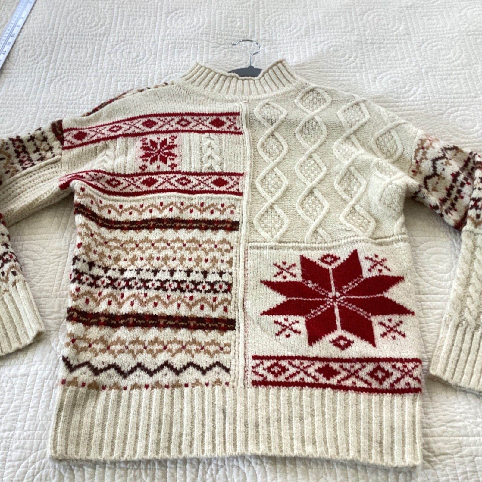 American Eagle Nordic multi-pattern Sweater size … - image 10