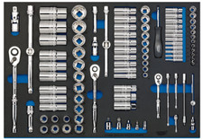 Draper 96PC 1/43/81/2 SOCKET SET 63539 1/4", 3/8", and 1/2" Socket Set in Full