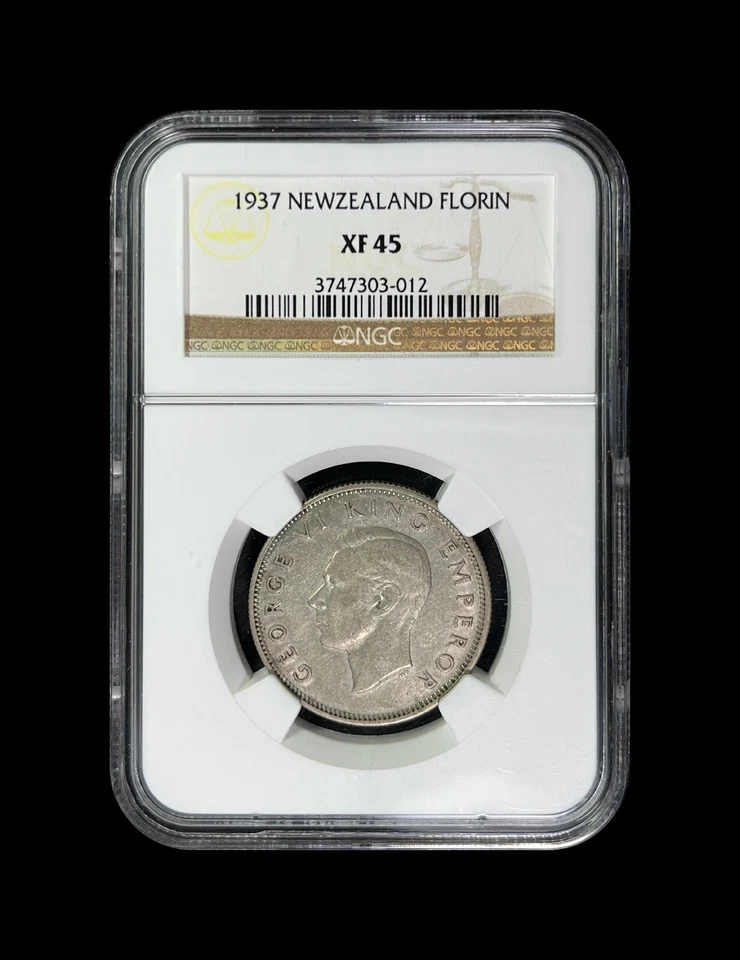 NEW ZEALAND. 1937, Florin, Silver - NGC XF45 - Kiwi Bird - Image 2 of 4