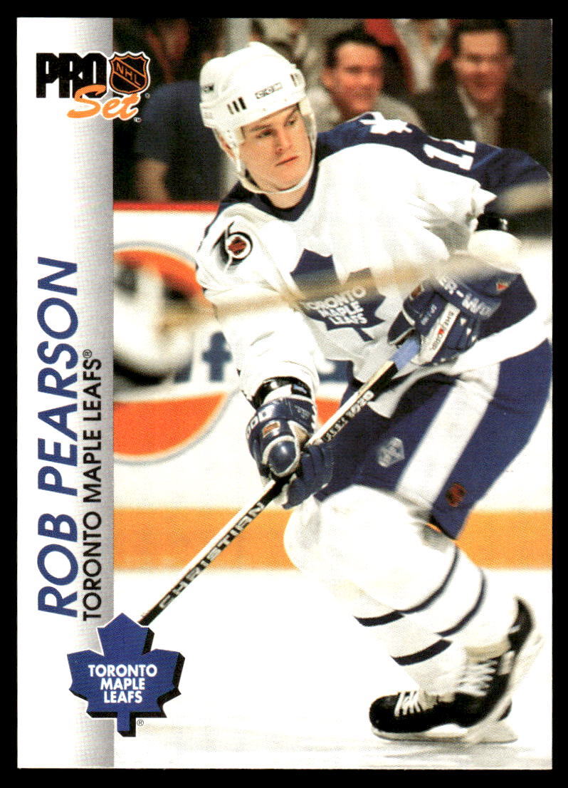 1992-93 Pro Set #191 Rob Pearson Toronto Maple Leafs Hockey Card