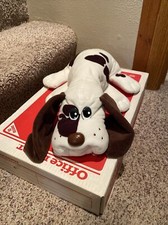 Hasbro 2019 Pound Puppies White with Brown Spots 18" Plush Stuffed Dog