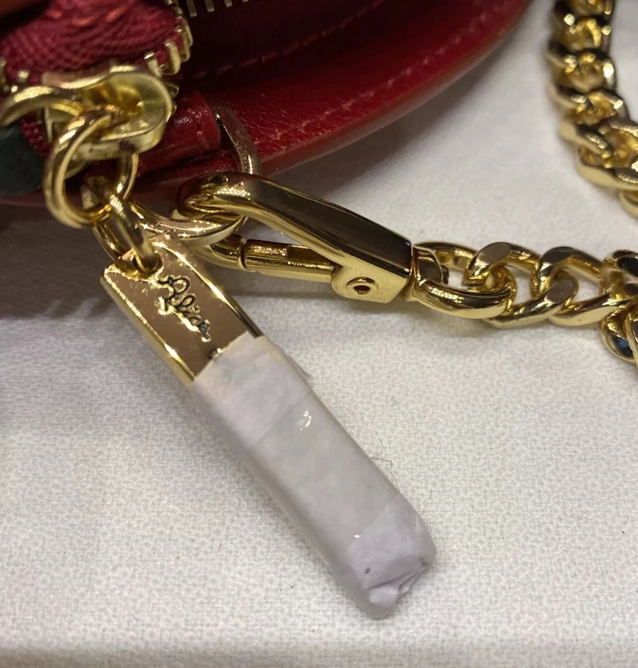 Alice+Olivia Apple Purse Novelty Chain Strap Leather New - Image 4 of 4