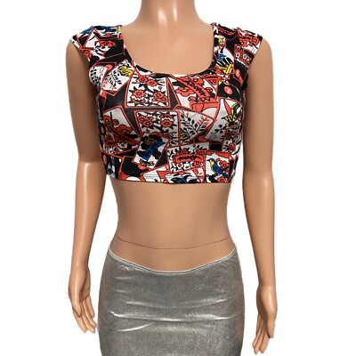 Y2K Retro Card Keyhole Back Crop Cropped Cleavage top Fairycore K Too Pop Art