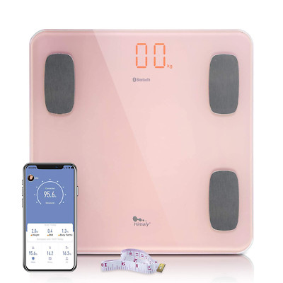 himaly Body Fat Scale Smart BMI Digital Bathroom Wireless Weight Pink 