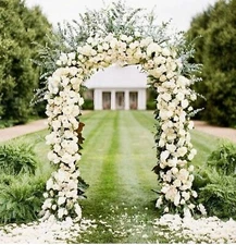 7.9 ft Metal Green Stand Arch Wedding Party Prom Garden Floral Decoration US