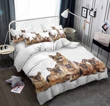 German Shepherd Bed Sheets Duvet Cover Bedding Set King Size Pillowcases