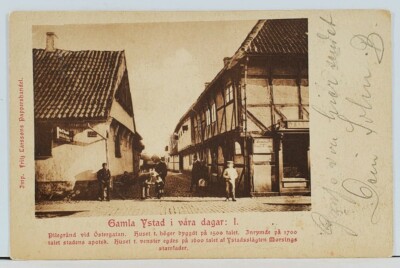 Sweden Glama Ystad i vara dagar Street View 1902 Larssons Postcard L2